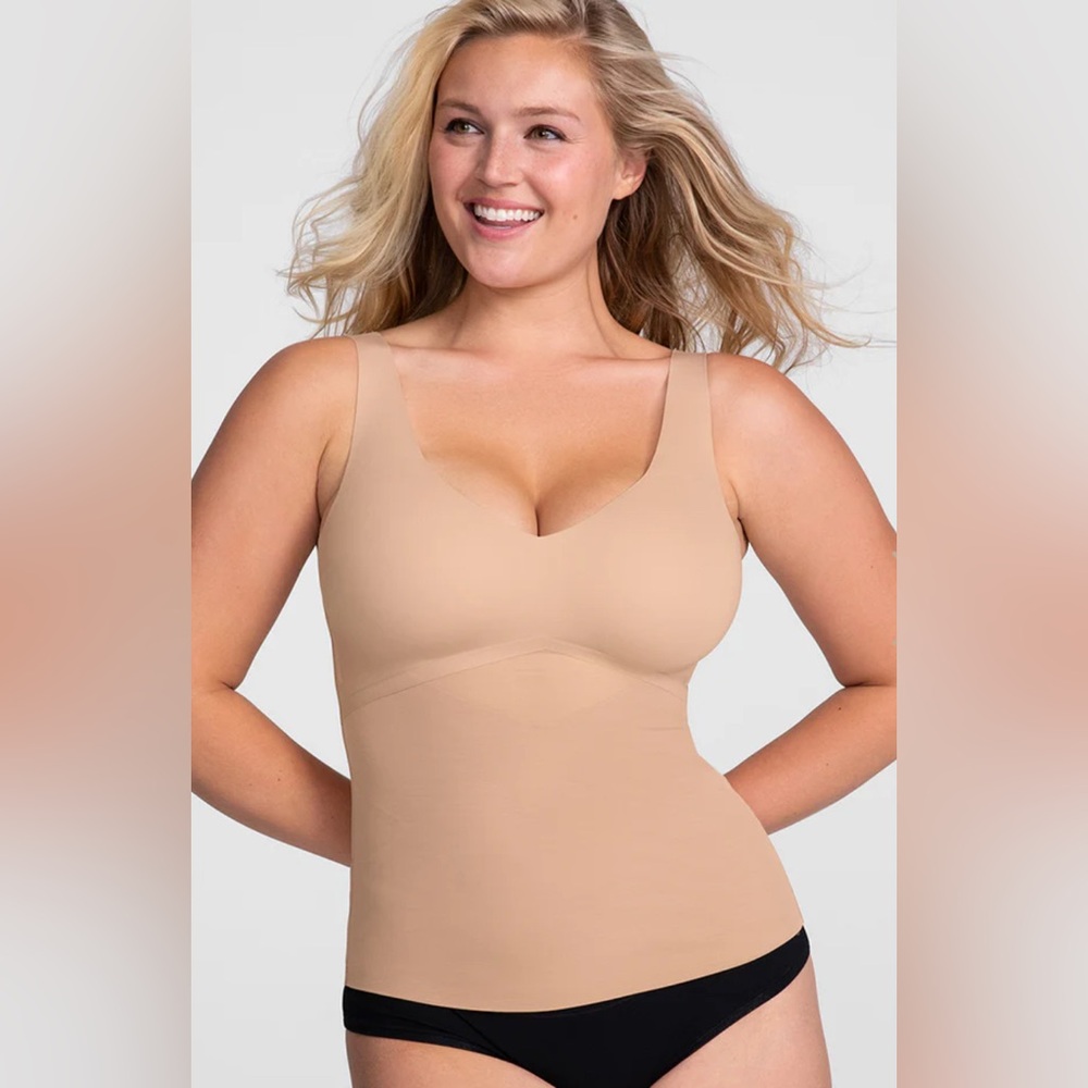 Women’s NWT Honeylove LiftWear Tank Wide Straps in Sand Shapewear Top